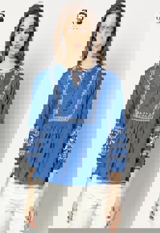 Similar Product Amelia Embroidered Boho Top - Royal Blue