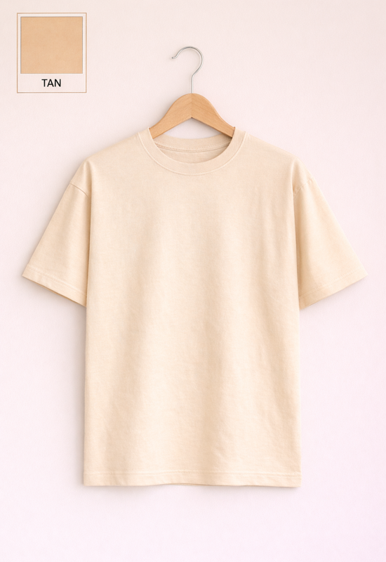 Emma Unisex Half Sleeve T-Shirt – Camel