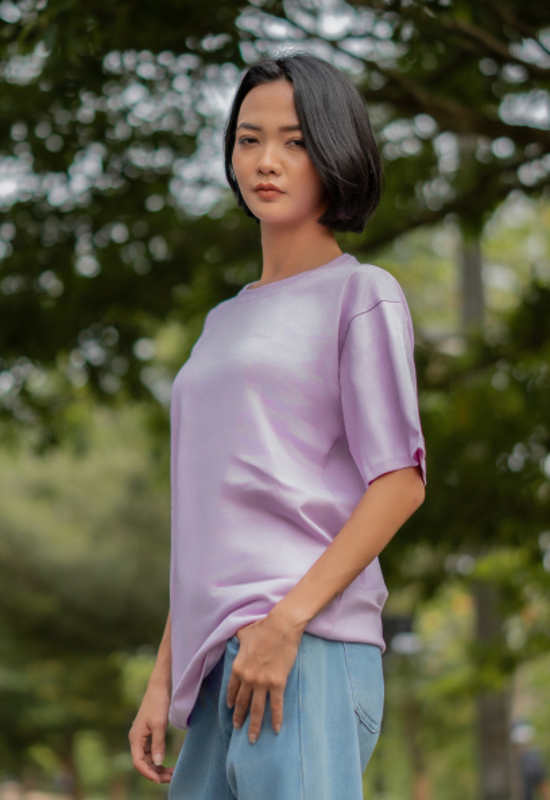 Emma Unisex Half Sleeve T-Shirt – Soft Purple